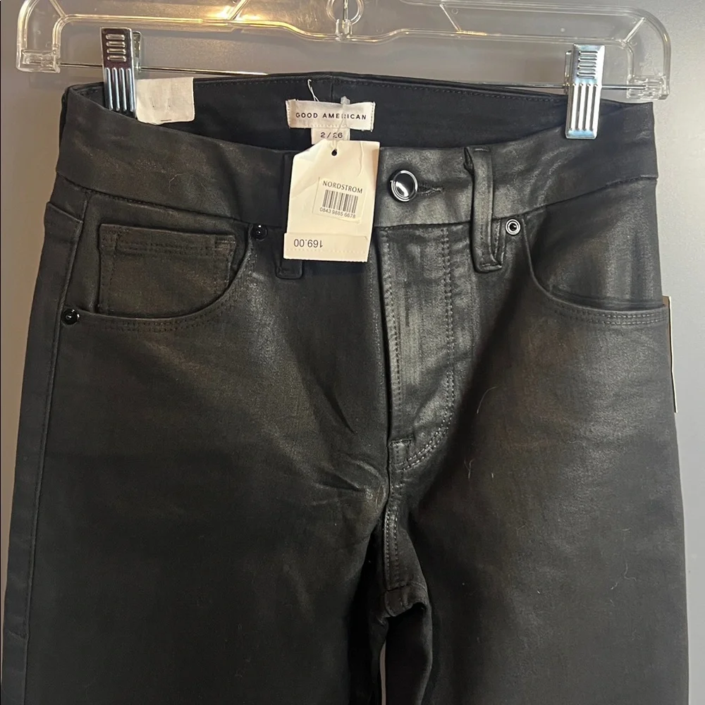 Good American Black Skinny Faux Leather Pants